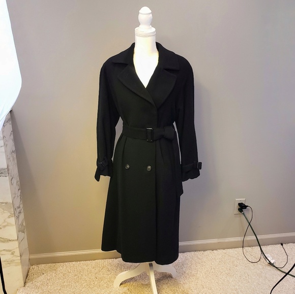 Albert Nipon Neiman Marcus Black Coat S - Picture 1 of 5